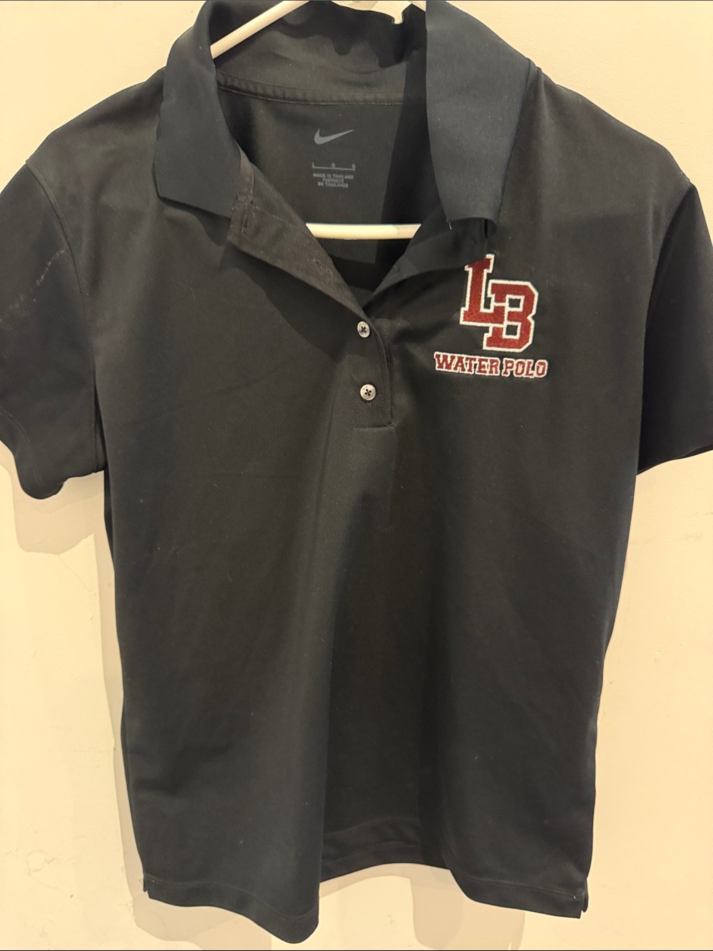 Nike Black Polo with Maroon Laguna Beach Water Polo Patch